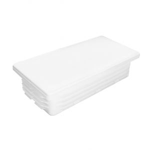 White Rectangular Plastic End Cap