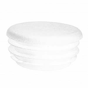 White Round Plastic End Cap